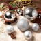 Christmas Ball Ornaments Silver Giant Shatterproof Christmas OrnamentsMercury Ball Christmas Tree Ornaments for Holiday Party(Silver, 6.0" (2pcs))